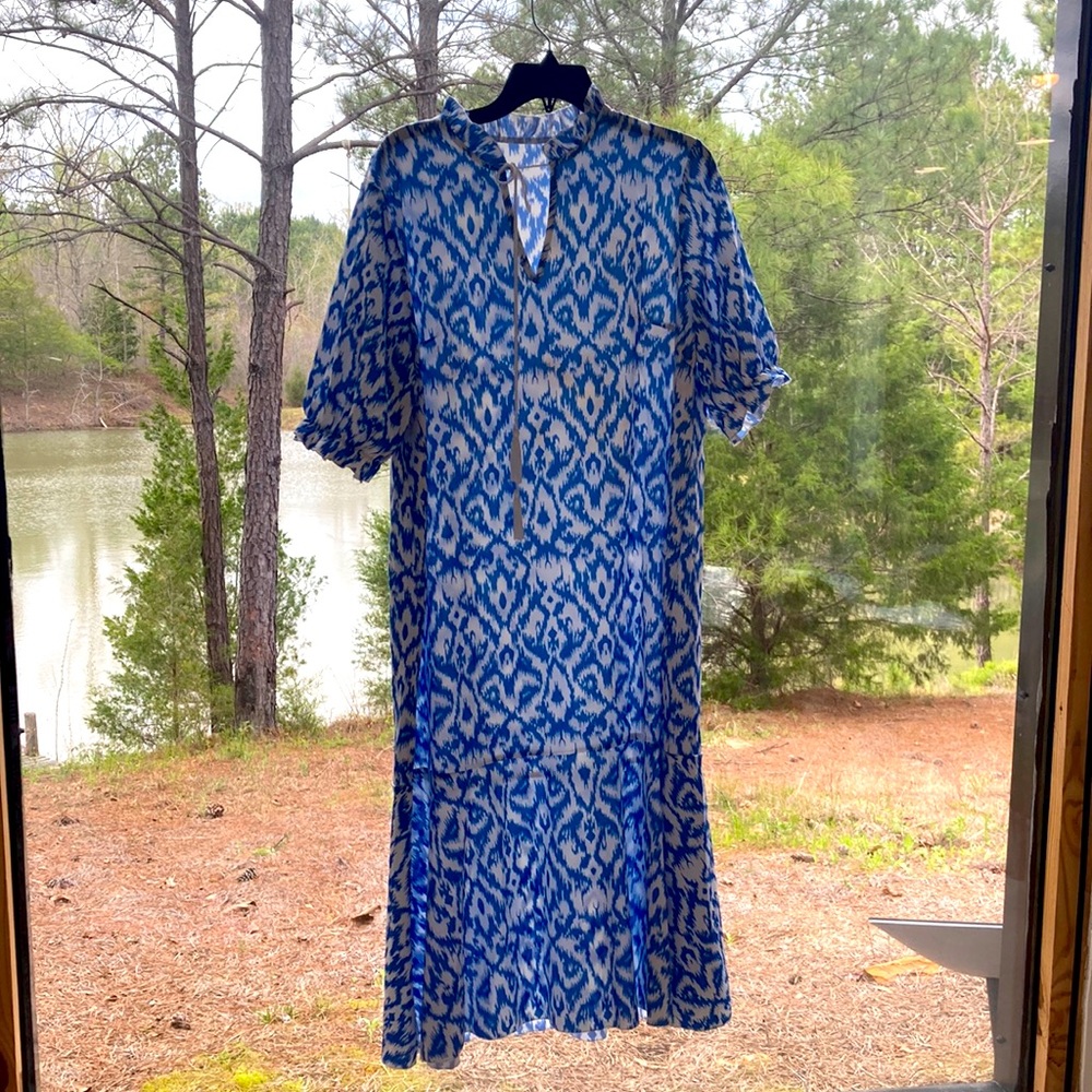 Shein Sz 14 (0x) maxi dress. Ikat print. No tags